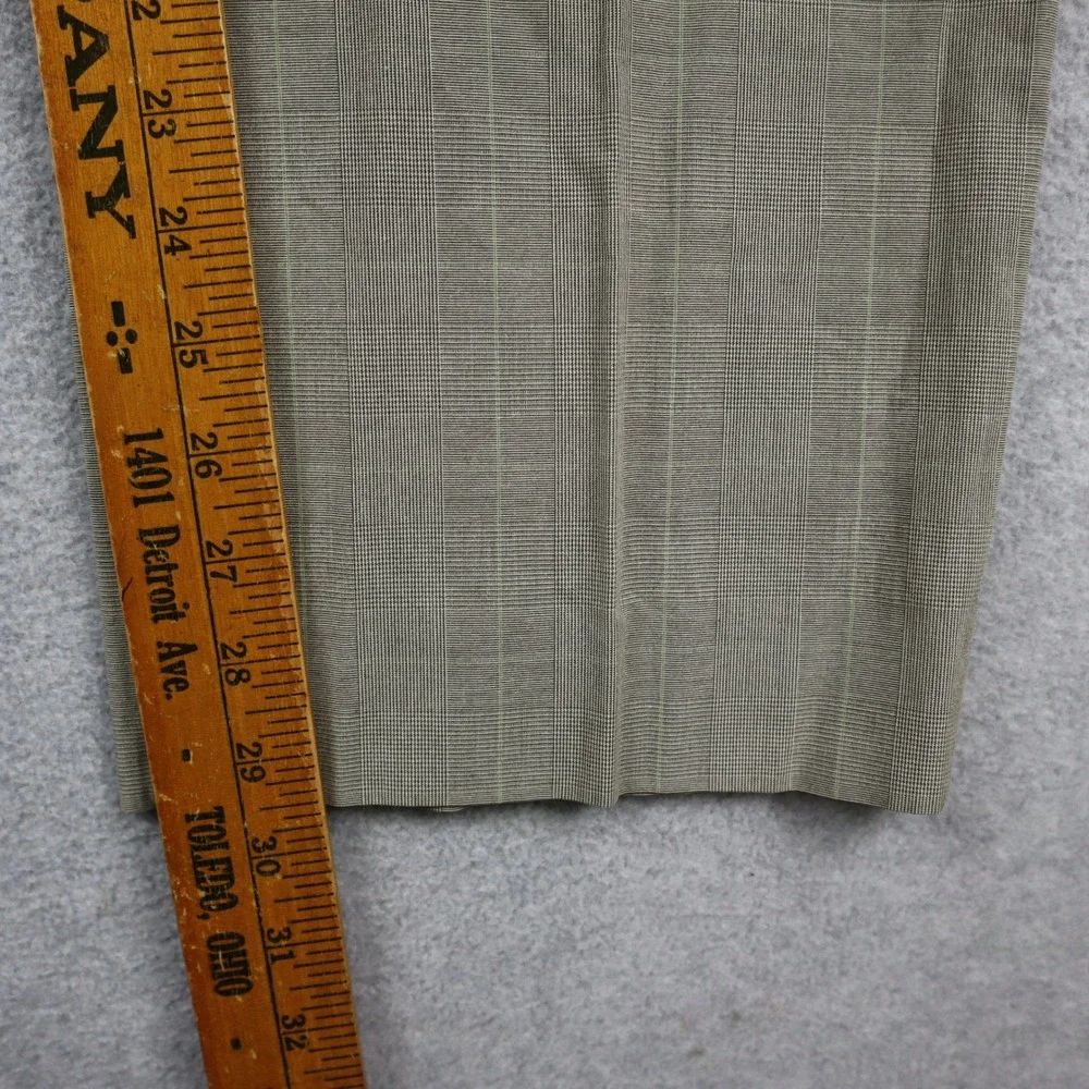 Banana Republic Pants Mens 34 Classic Fit Glen Plaid Tan Khaki Dress Trousers